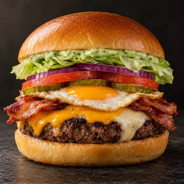 X-Tudo com ovo, bacon e salada